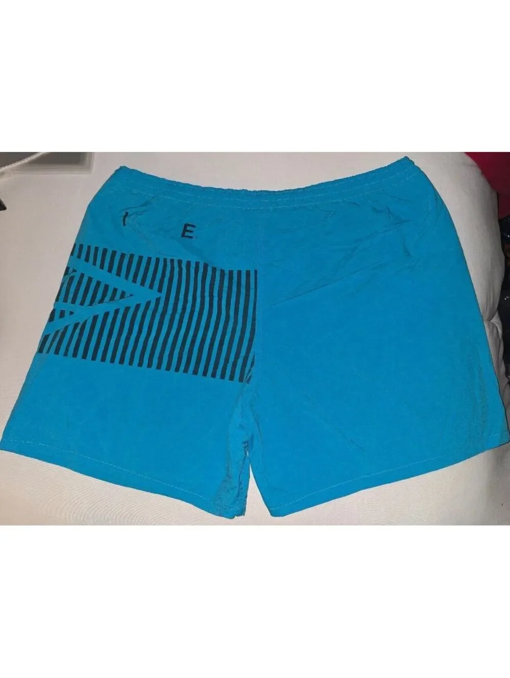 Hobie Blue Swim Shorts with Black Striped Design